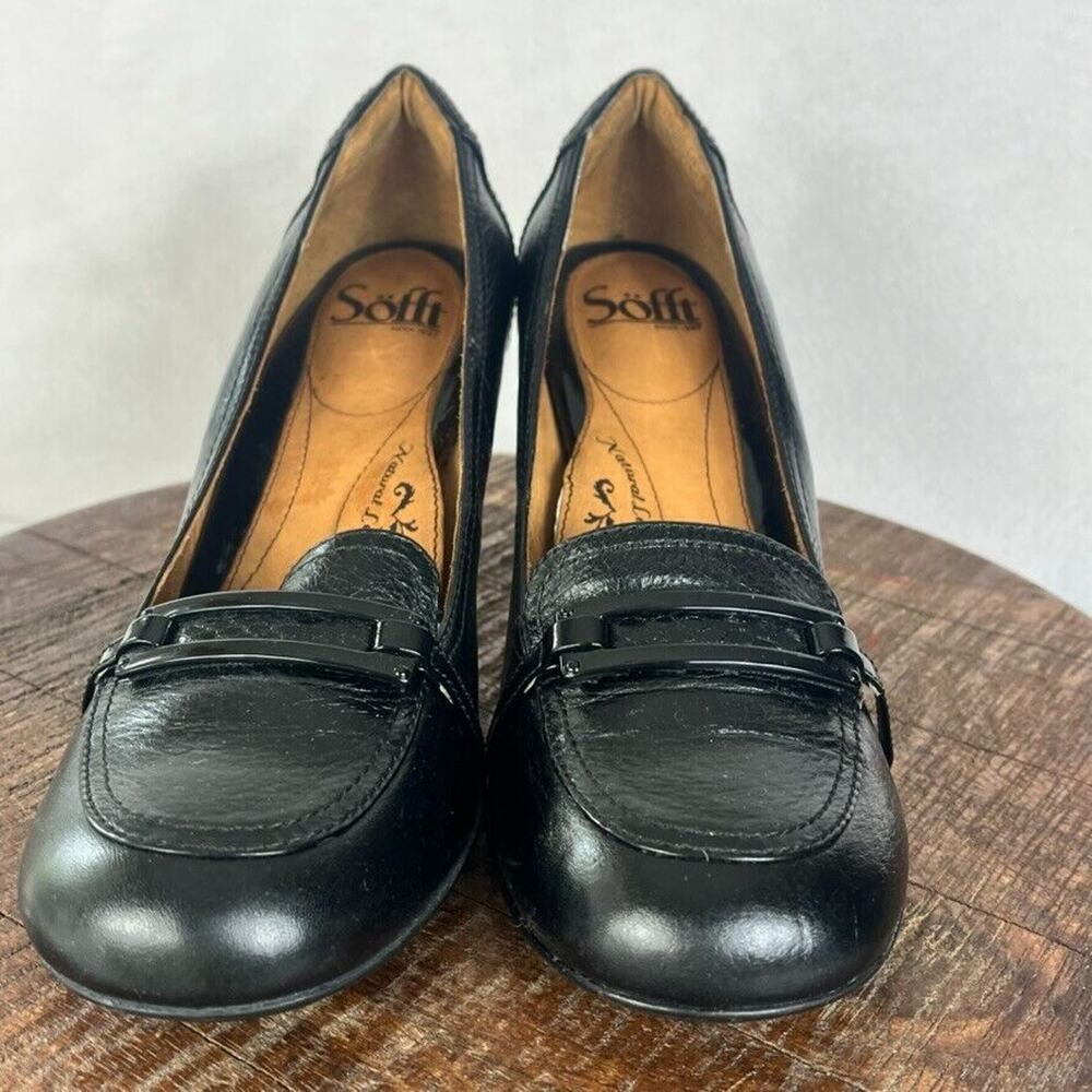 Sofft Shoes Womens 8.5 Black Leather Classic Round Toe Professional Pumps Heels - Picture 5 of 12